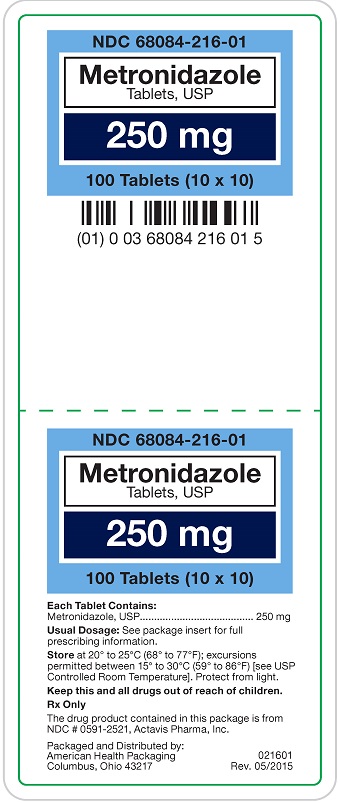 250 mg Metronidazole Tablets Carton