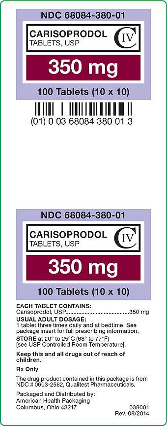 Carisoprodol Tablets C-IV 350 mg Label