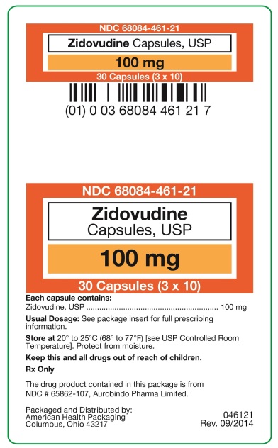 Zidovudine Capsules, USP 100 mg label