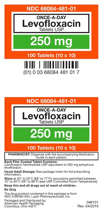 250 mg Levofloxacin Tablet Carton