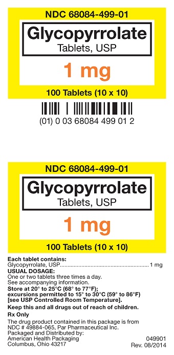 1 mg Glycopyrrolate Tablets Carton\