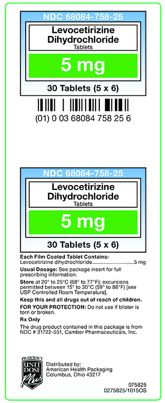 5 mg Levocetirizine Dihydrochloride Carton