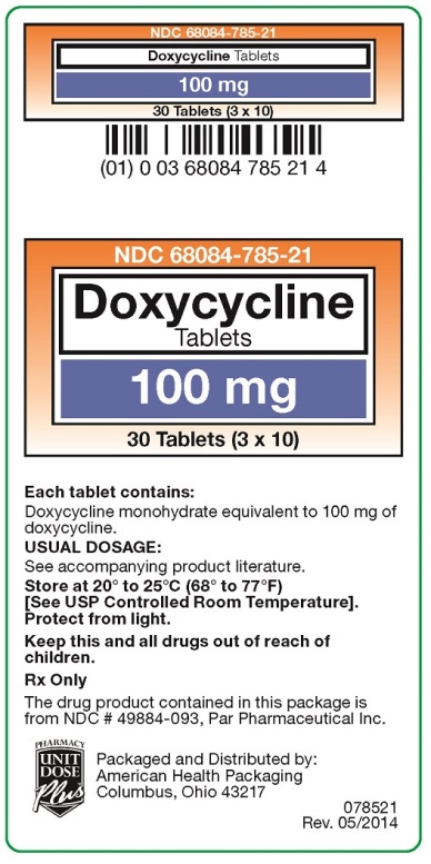 Doxycycline Tablets 100 mg Label