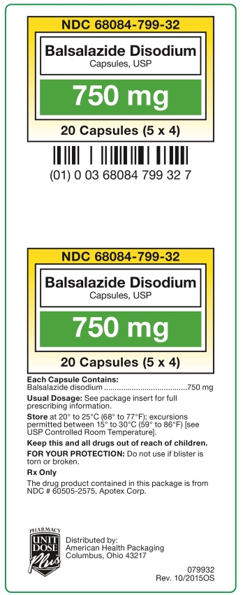 Balsalazide Disodium Capsules, USP 750 mg carton label