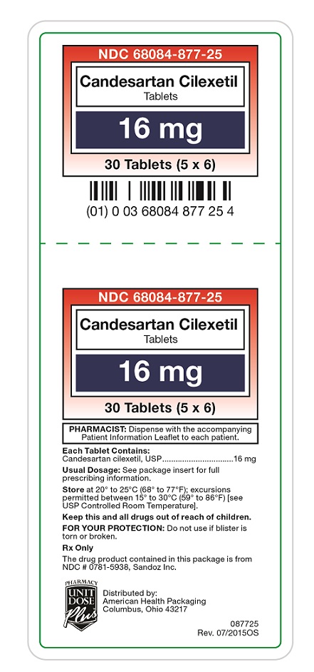 Candesartan Cilexetil 16 mg Label (5 x 6)