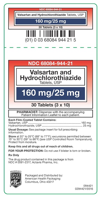 160 mg/25 mg Valsartan/HCTZ Tablets Carton