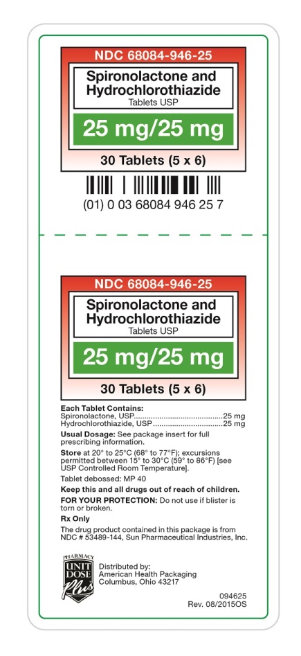 Spironolactone and Hydrochlorothiazide Tablets USP 25 mg/25 mg label
