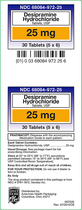 25 mg Desipramine Tablets Carton
