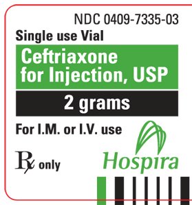 Ceftriaxone for Injection 2 gram Label
