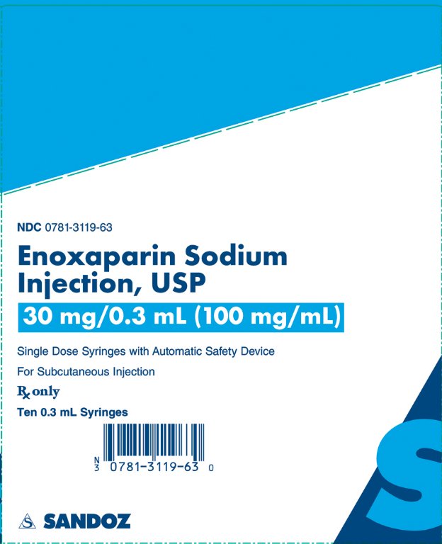 Enoxaparin Sodium 30 mg per 0.3 mL Carton