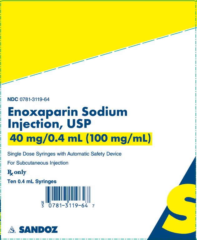 Enoxaparin Sodium 40 mg per 0.4 mL Carton