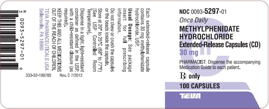 Methylphenidate Hydrochloride Extended-Release Capsules (CD) 30 mg 100s Label
