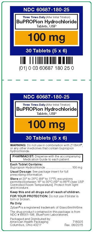 Three Times Daily (After Initial Titration) BuPROPion Hydrochloride Tablets, USP 100 mg label