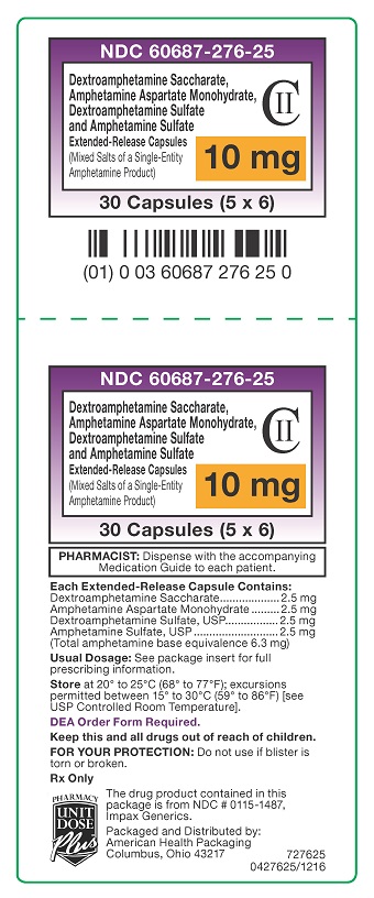 10 mg Dextroamphetamine Amphet Salts Capsules Carton