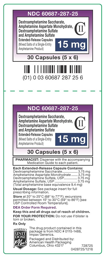 15 mg Dextroamphetamine Amphet Salt Capsules Carton