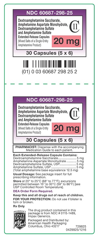 20 mg Dextroamphetamine Amphet Salts Capsules Carton