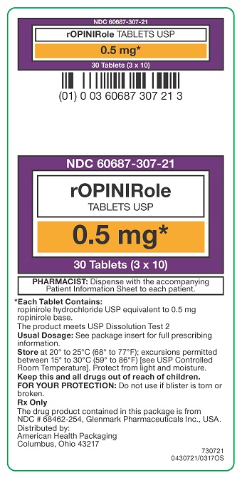 0.5 mg rOPINIRole Tablets Carton