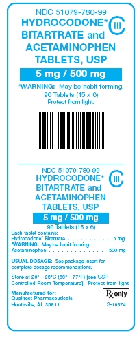 Hydrocodone Bitartrate and Acetaminophen Tablets, USP 5 mg/500 mg