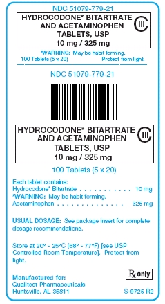 Hydrocodone Bitartrate and APAP Tablets, USP 10 mg/325 mg