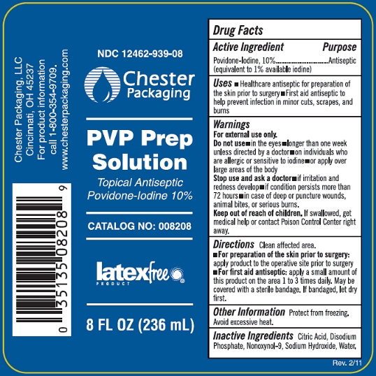 PVP Prep Solution Label