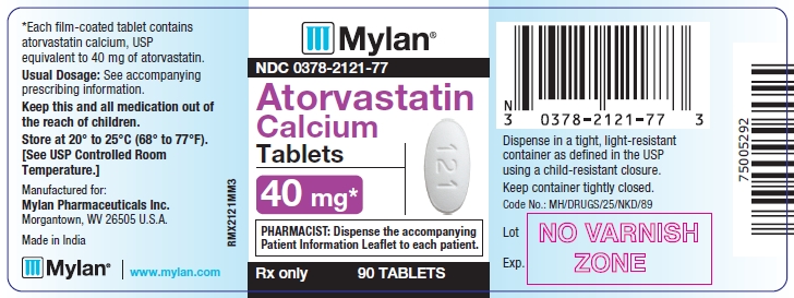 Atorvastatin Calcium Tablets 40 mg Bottles