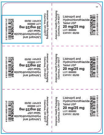 20 mg/25 mg Lisinopril and Hydrochlorothiazide Blister