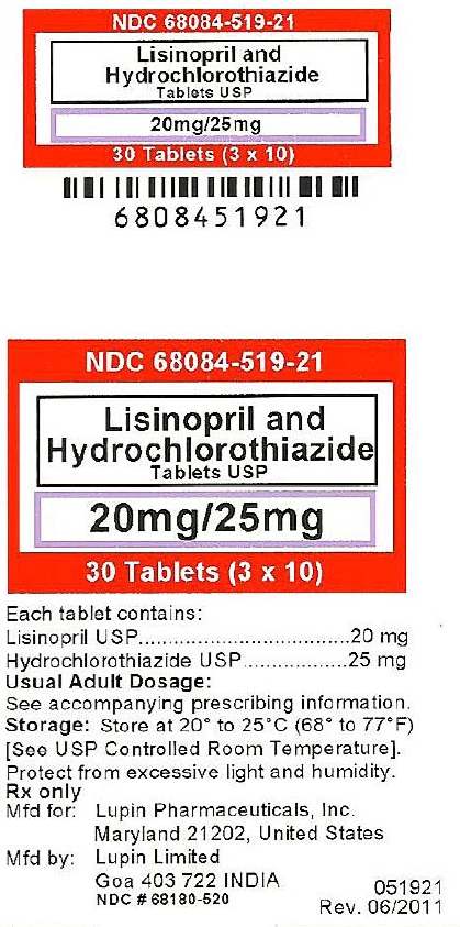 Lisinopril Hydrochlorothizide 20_25 mg label