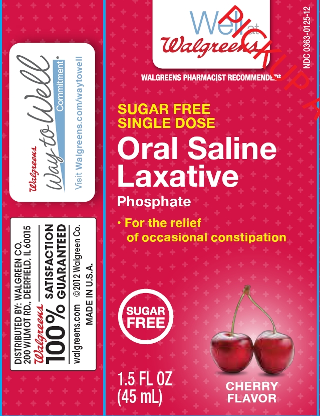 Walgreens Phosphate Oral Saline Laxative principal display panel