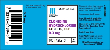 Clonidine Hydrochloride Tablets 0.3 mg Bottles