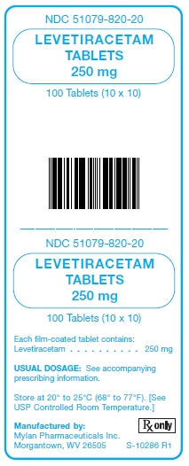 Levetiracetam 250 mg Tablets Label