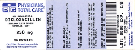 Dicloxacillin Sodium 250 mg Label