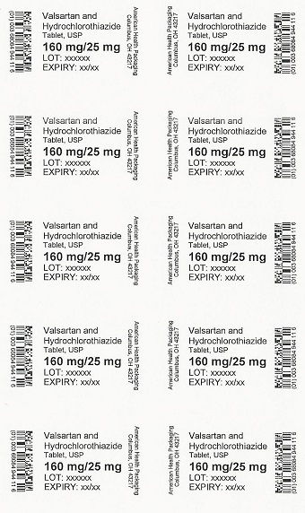 160 mg/25 mg Valsartan/HCTZ Tablet Blister