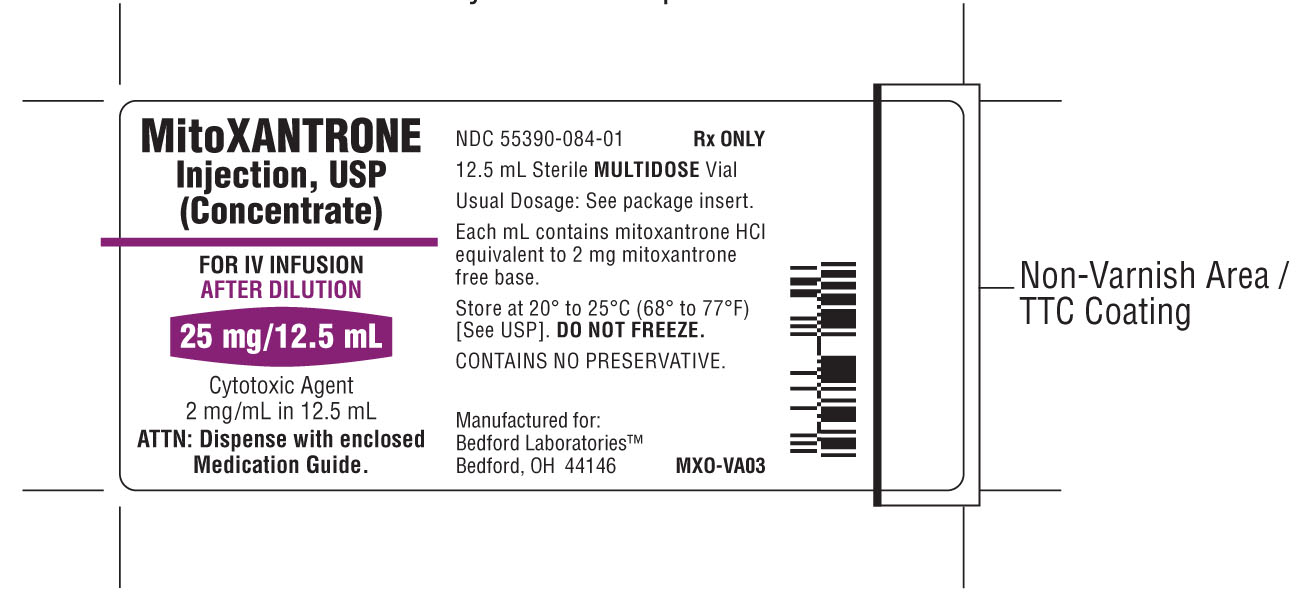 Vial Label for Mitoxantrone 25mg/12.5mL