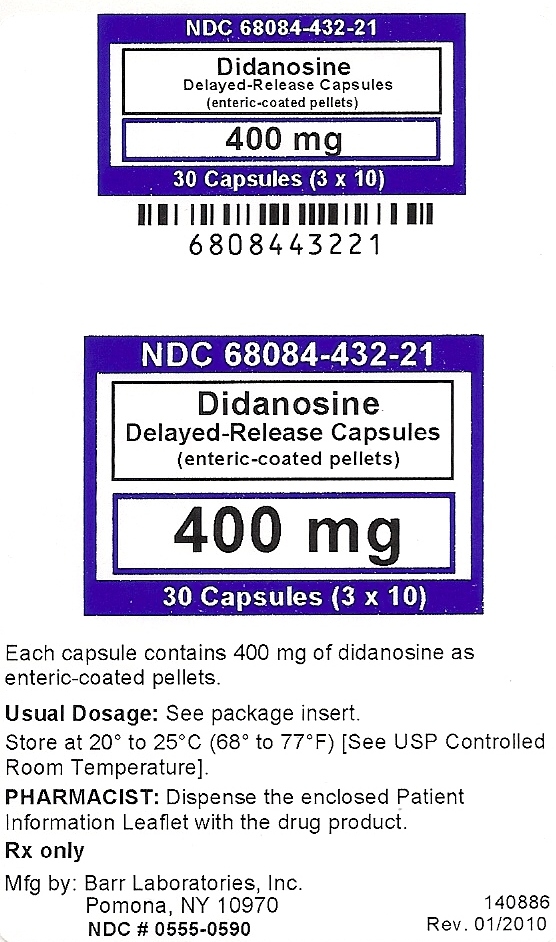 Didanosine Delayed-Release 400mg label