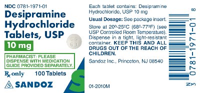 Desipramine Hydrochloride 10 mg Label