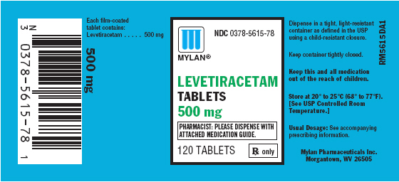 Levetiracetam 500 mg in bottles of 120