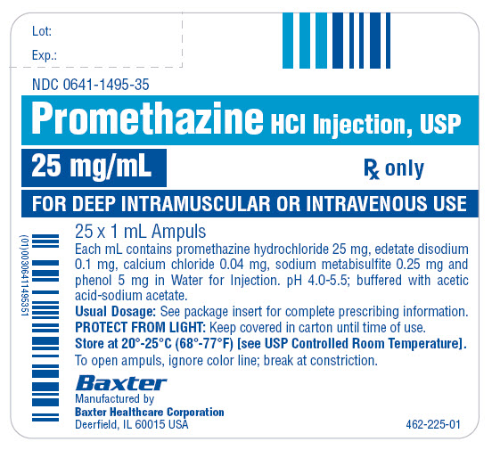 Representative Carton Label Image for Promethazine HCl Injection,
                                USP Ampuls