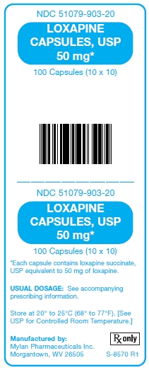 Loxapine 50 mg Capsules Unit Carton Label