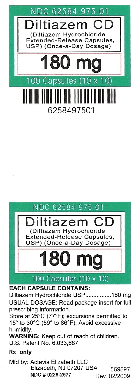 Diltiazem CD 180mg UD label