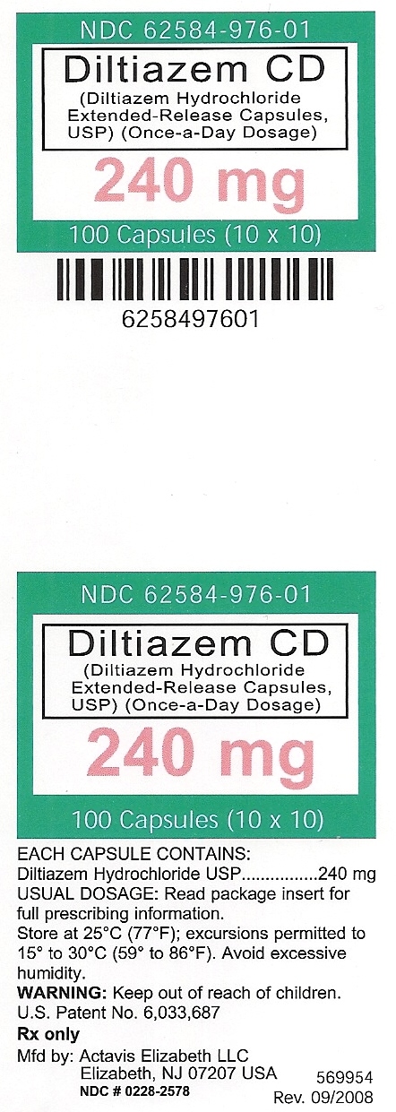 Diltiazem CD 240mg UD label