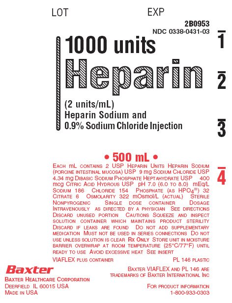 Heparin Sodium 2B0953 Representative Container Label