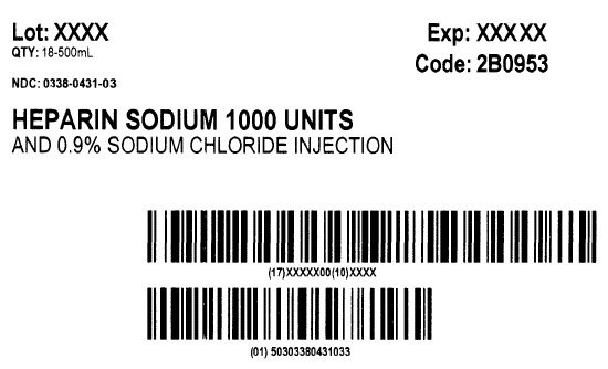 Heparin Sodium and Sodium Chloride representative carton label - code 2B0953