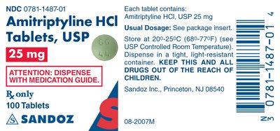 Amitriptyline HCl 25 mg Label