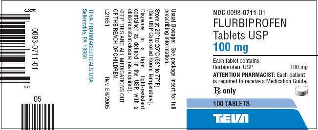 Flurbiprofen Tablets 100 mg 100s Label