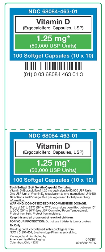 1.25 mg Vitamin D Capsules Carton