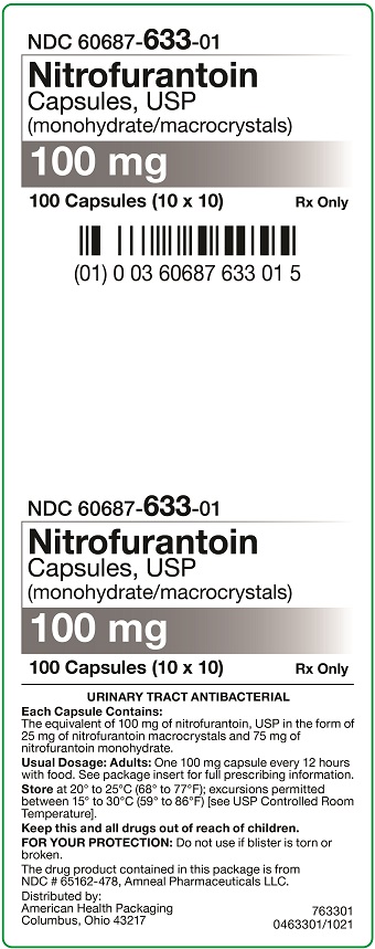 100 mg Nitrofurantoin Capsules Carton, 100 UD