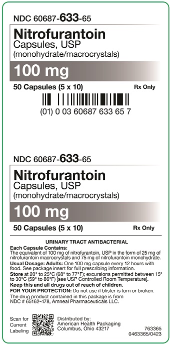 100 mg Nitrofurantoin Capsules Carton, 50 UD