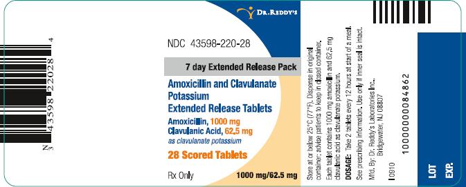 Amoxicillin and Clavulanate Potassium Extended Release Tablets Label
                        Image - 1000mg