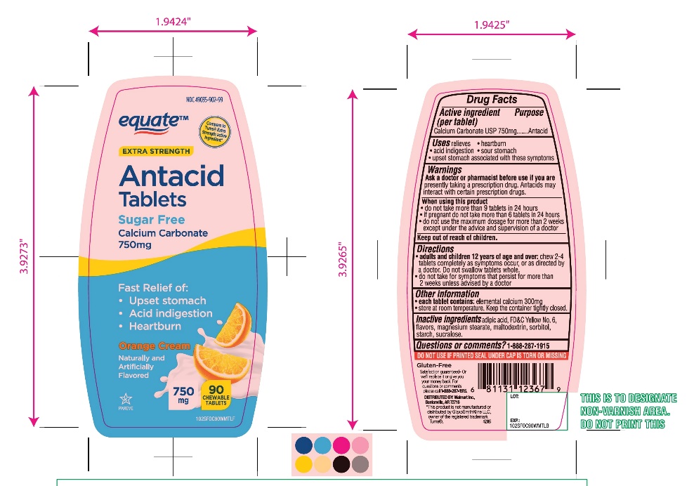equate Sugar Free Extra Strength Antacid Calcium Carbonate Chewable Tablets