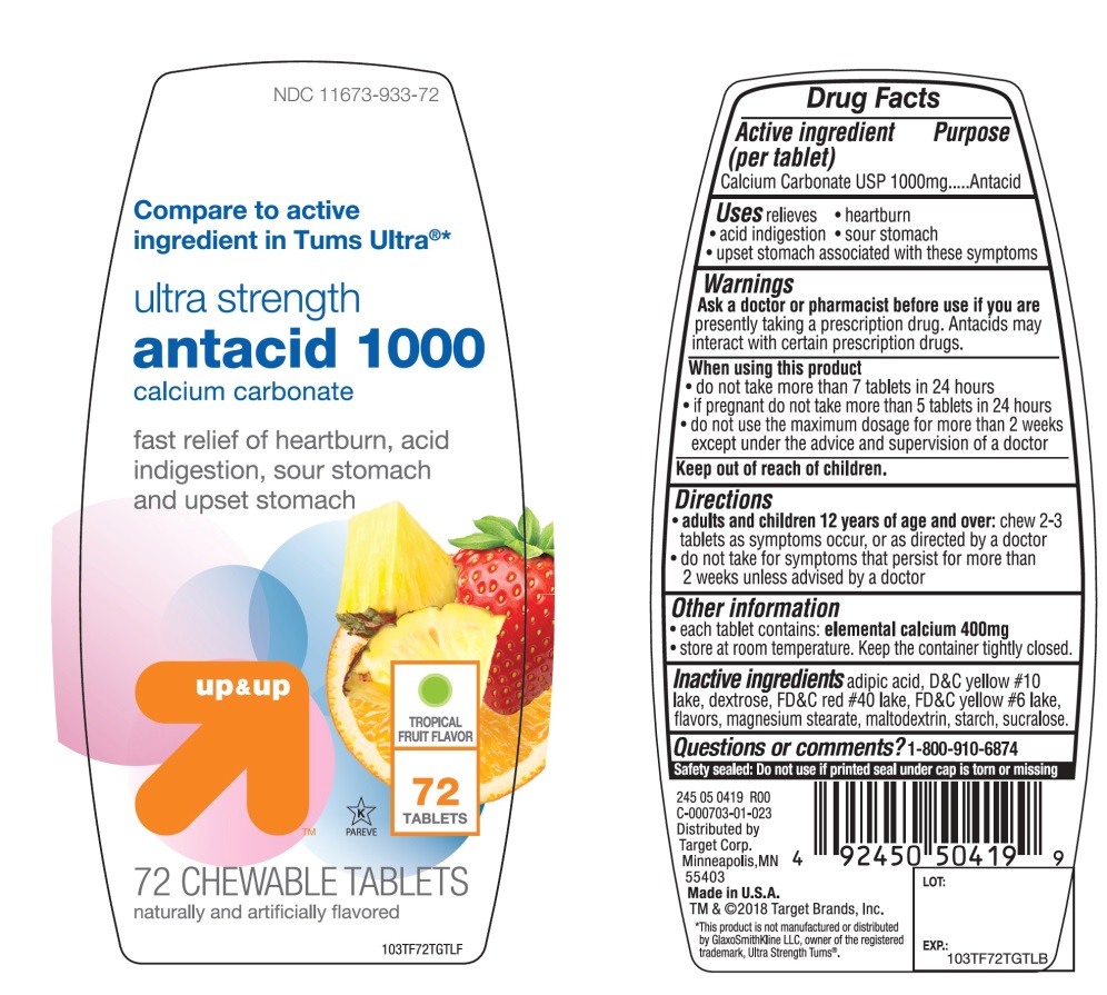 Ultra Strength Antacid Tablets Tropical Fruit 72 Chewable Tablet 